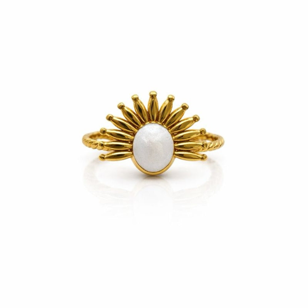 Resin Sunrise Adjustable Ring