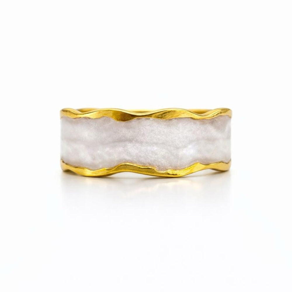 Resin Wavy Adjustable Ring