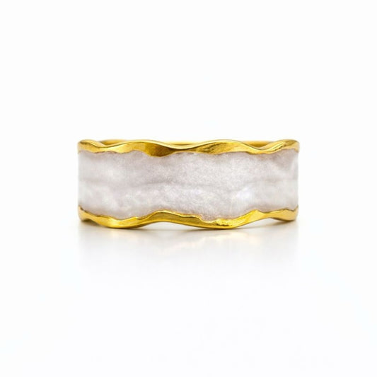 Resin Wavy Adjustable Ring