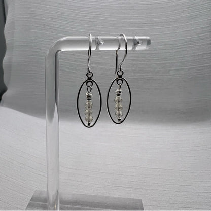 #9470 S925 Lemon Quartz Dangle Earrings