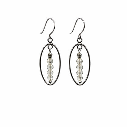 #9470 S925 Lemon Quartz Dangle Earrings