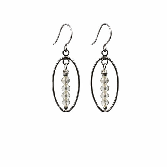 #9470 S925 Lemon Quartz Dangle Earrings
