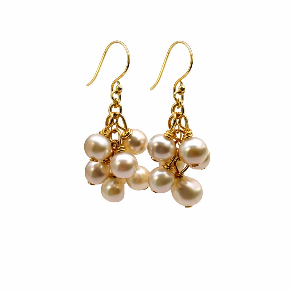 #9208 S925 Pearl Dangle Earrings