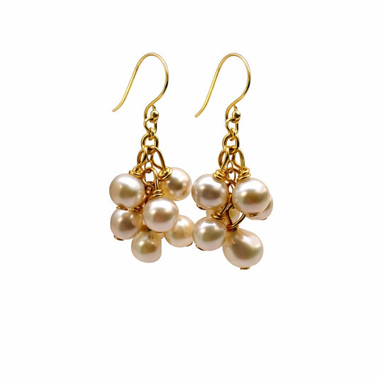 #9208 S925 Pearl Dangle Earrings