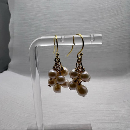 #9208 S925 Pearl Dangle Earrings
