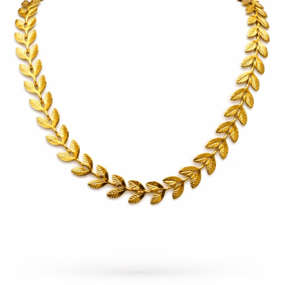 6mm Gold Flat Leaf Link Chain