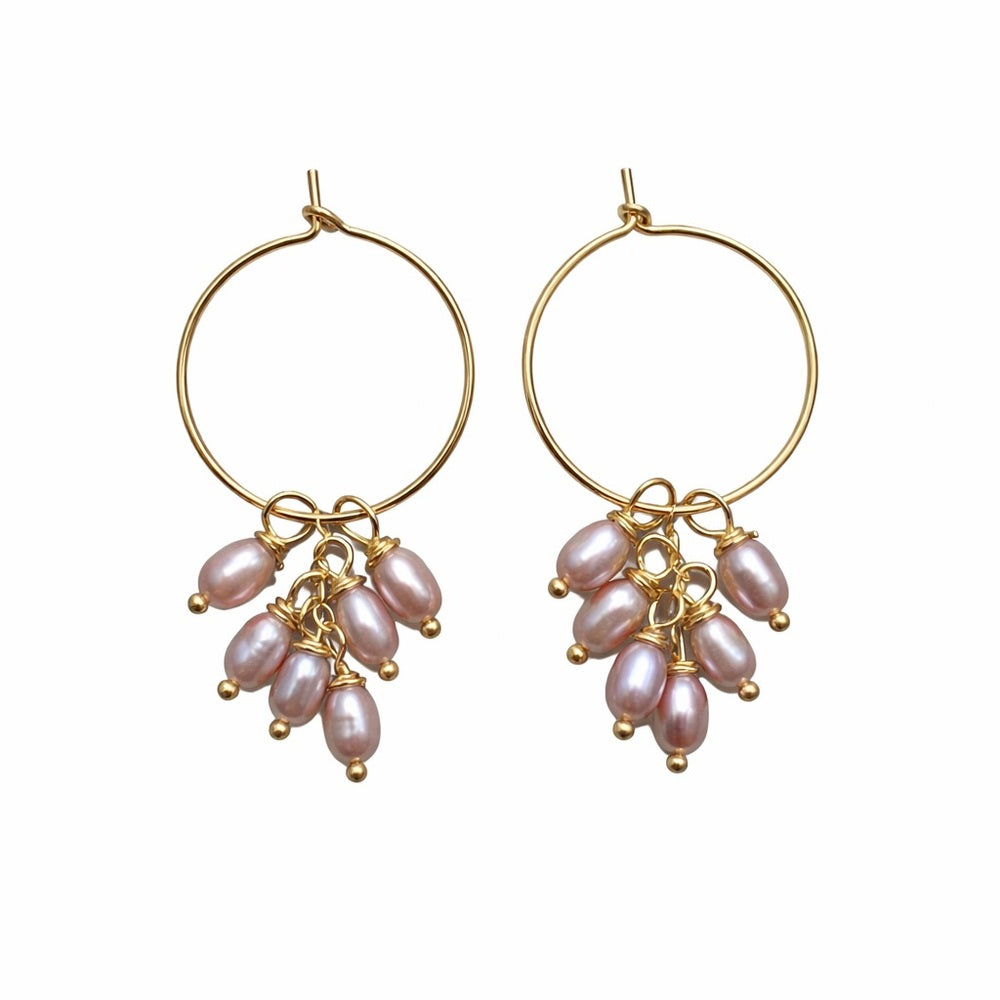 #1082 S925 Freshwater Pearl Dangle Earrings