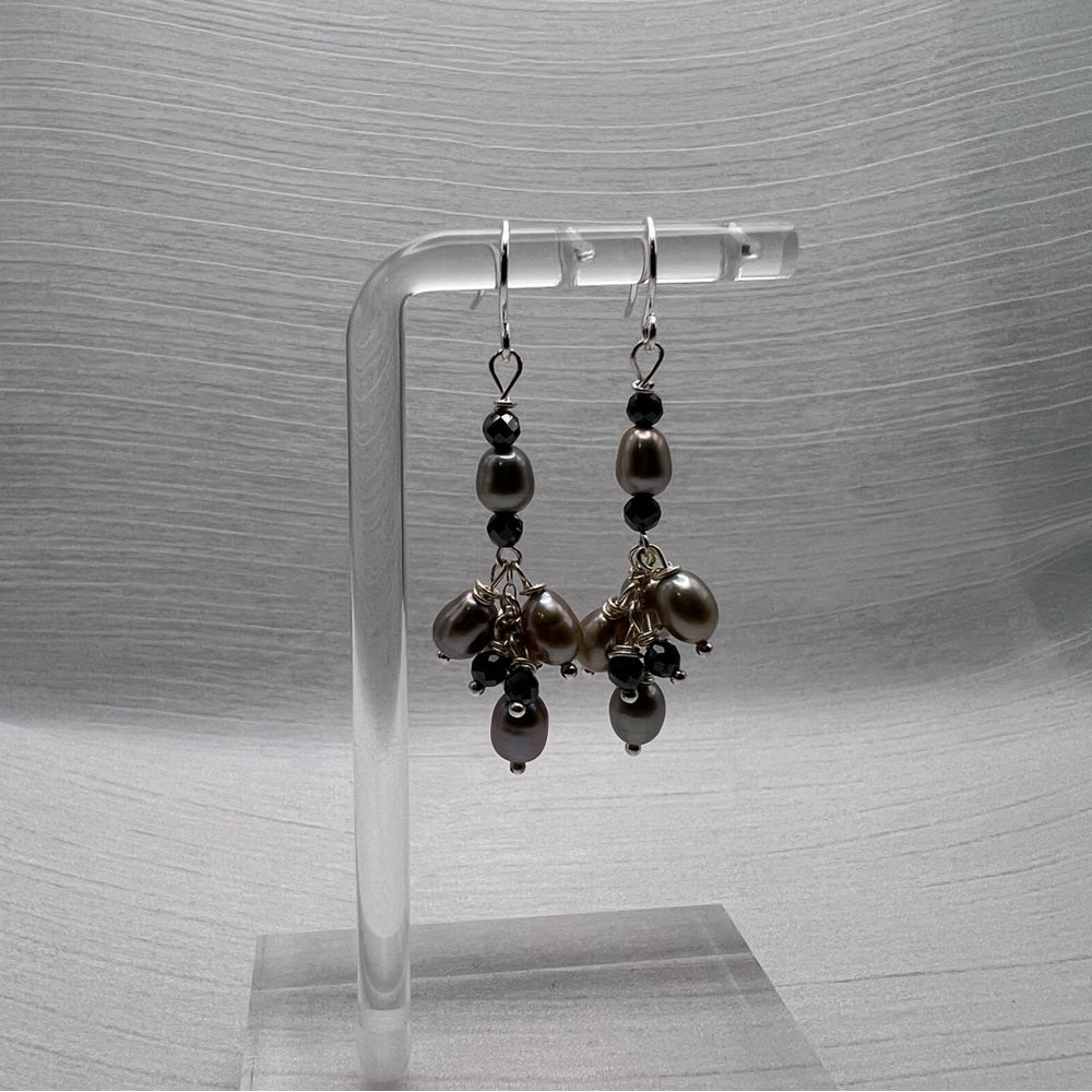 #1061 S925 Freshwater Pearl Dangle Earrings