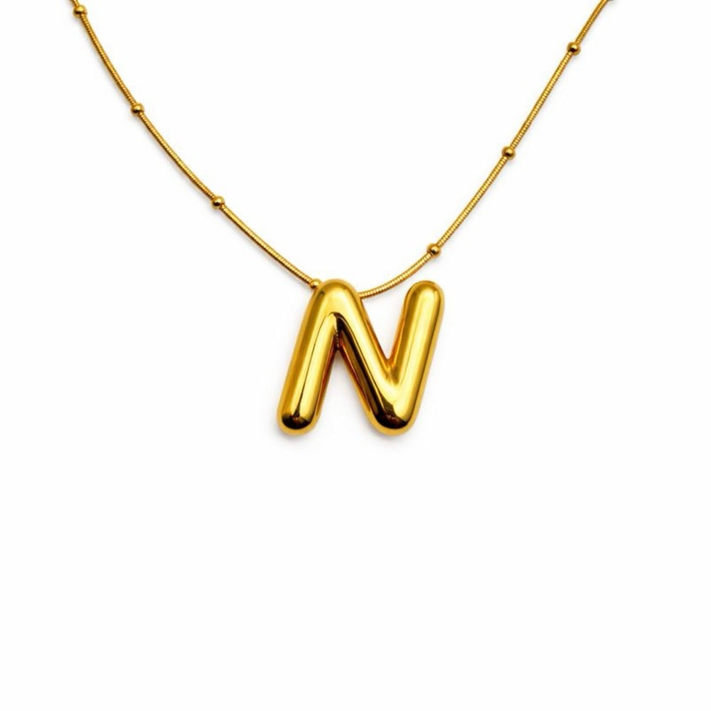 Stainless Steel “N” Necklace