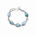 Larimar & Topaz Bracelet Sterling Silver