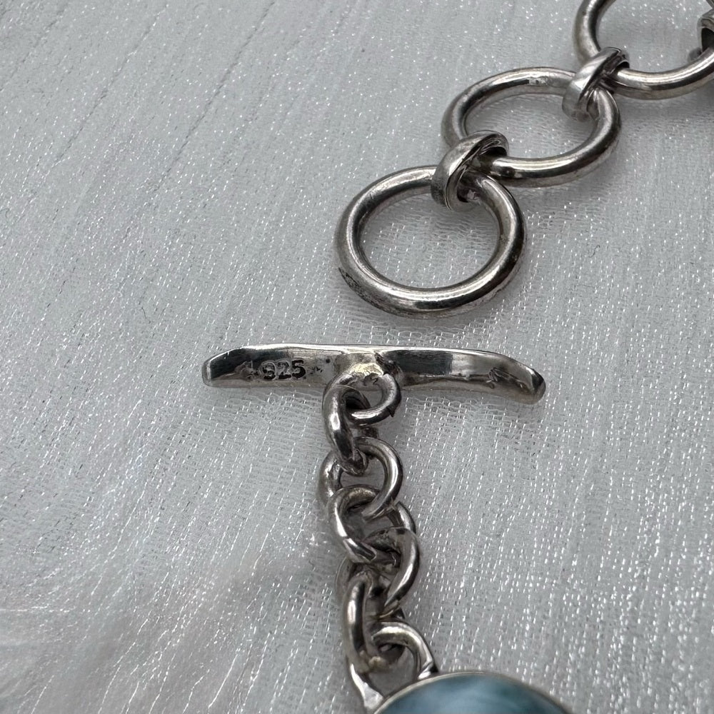Larimar & Topaz Bracelet Sterling Silver