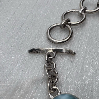 Larimar & Topaz Bracelet | Sterling Silver