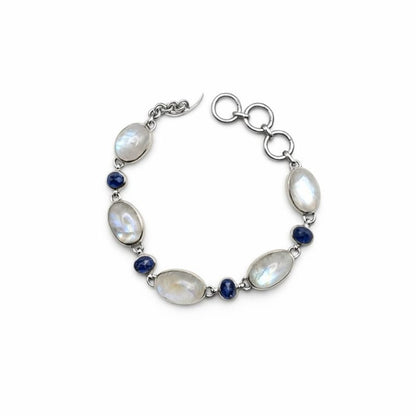 Moonstone & Kyanite Bracelet | Sterling Silver