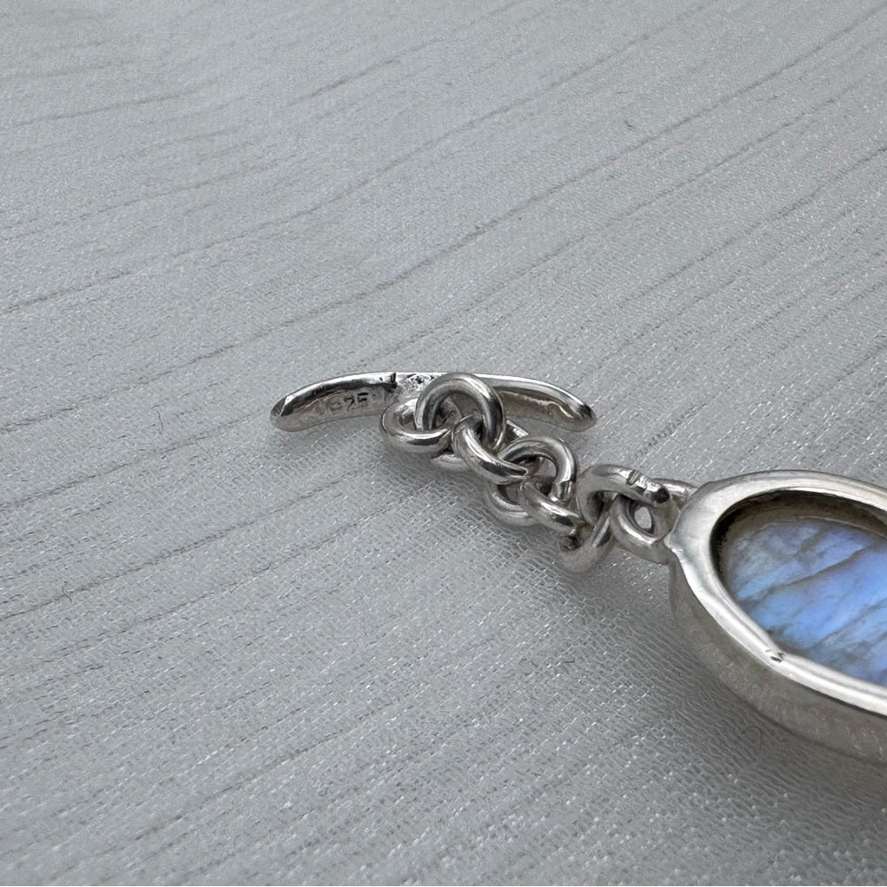 Moonstone & Kyanite Bracelet | Sterling Silver
