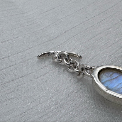 Moonstone & Kyanite Bracelet | Sterling Silver