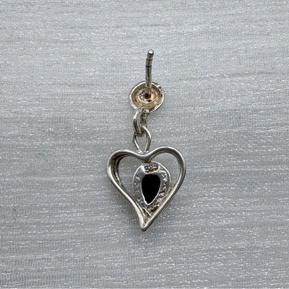 Amber Heart Dangle Earrings