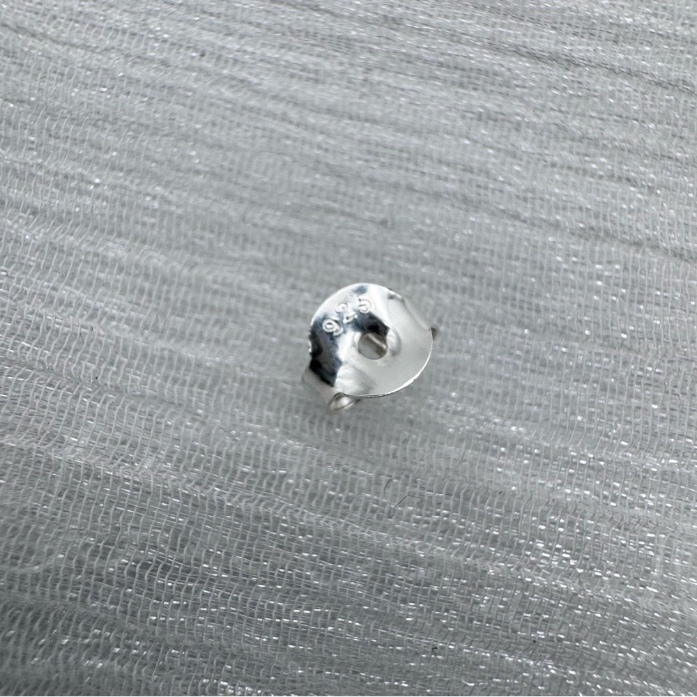 S925 Moonstone Cabachon Stud Earrings