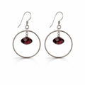 Swarovski Crystal Circle Dangle Earrings