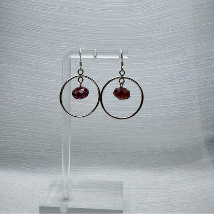S925 Swarovski Crystal Circle Dangle Earrings