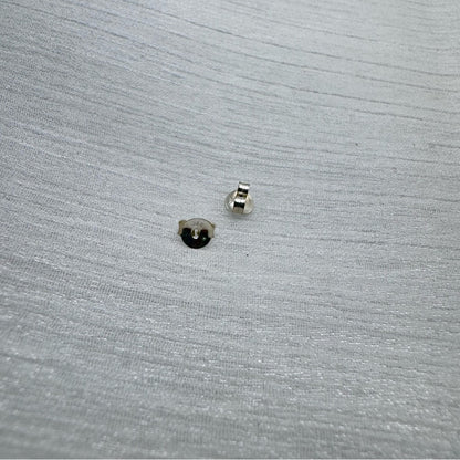 S925 Blue Chalcedony Round Stud Earrings