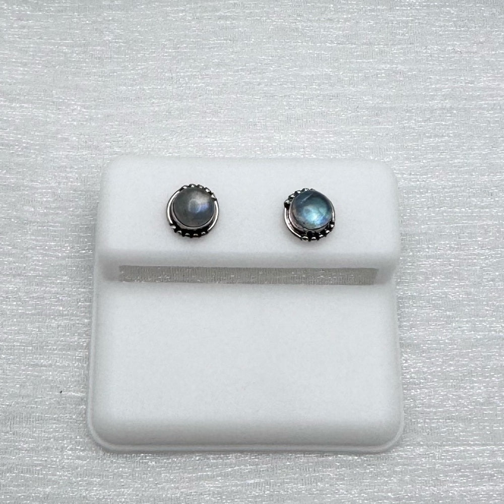 S925 Moonstone Stud Earrings