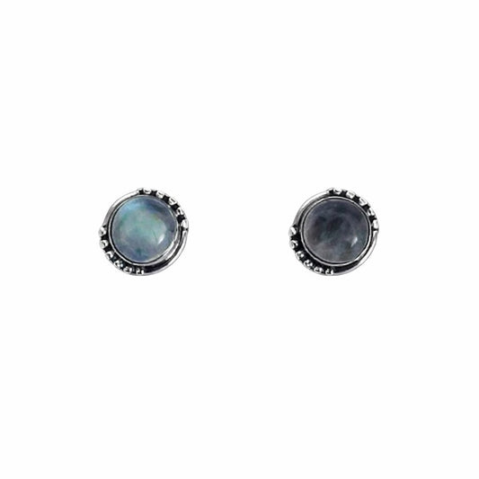 S925 Moonstone Stud Earrings