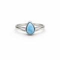 Larimar Teardrop Ring