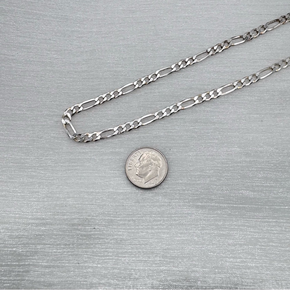 Sterling Silver Figaro Chain