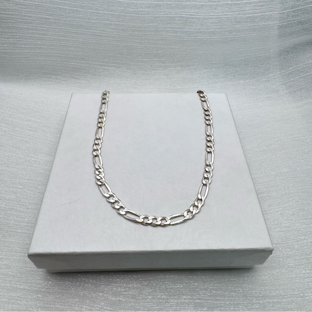 Sterling Silver Figaro Chain