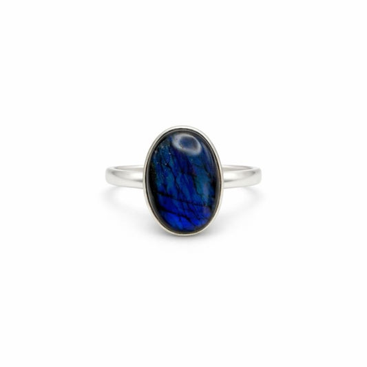 S925 Labradorite Oval Ring