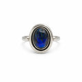 Labradorite Oval Silver Setting Ring