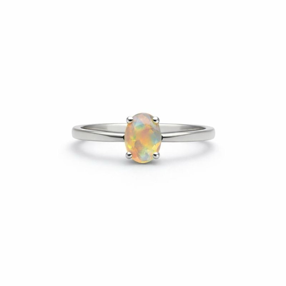 S925 Opal Oval Ring