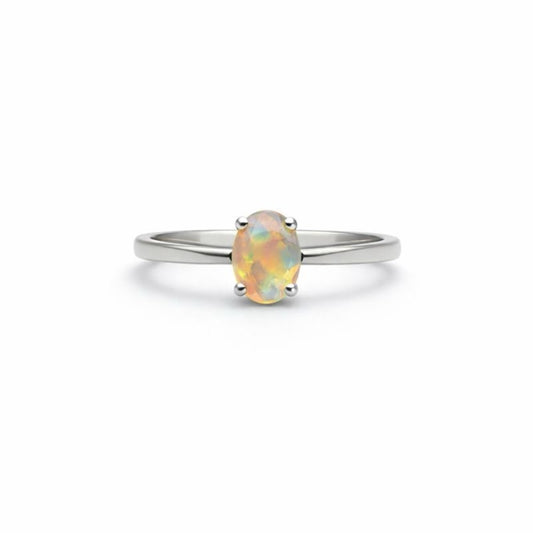 S925 Opal Oval Ring
