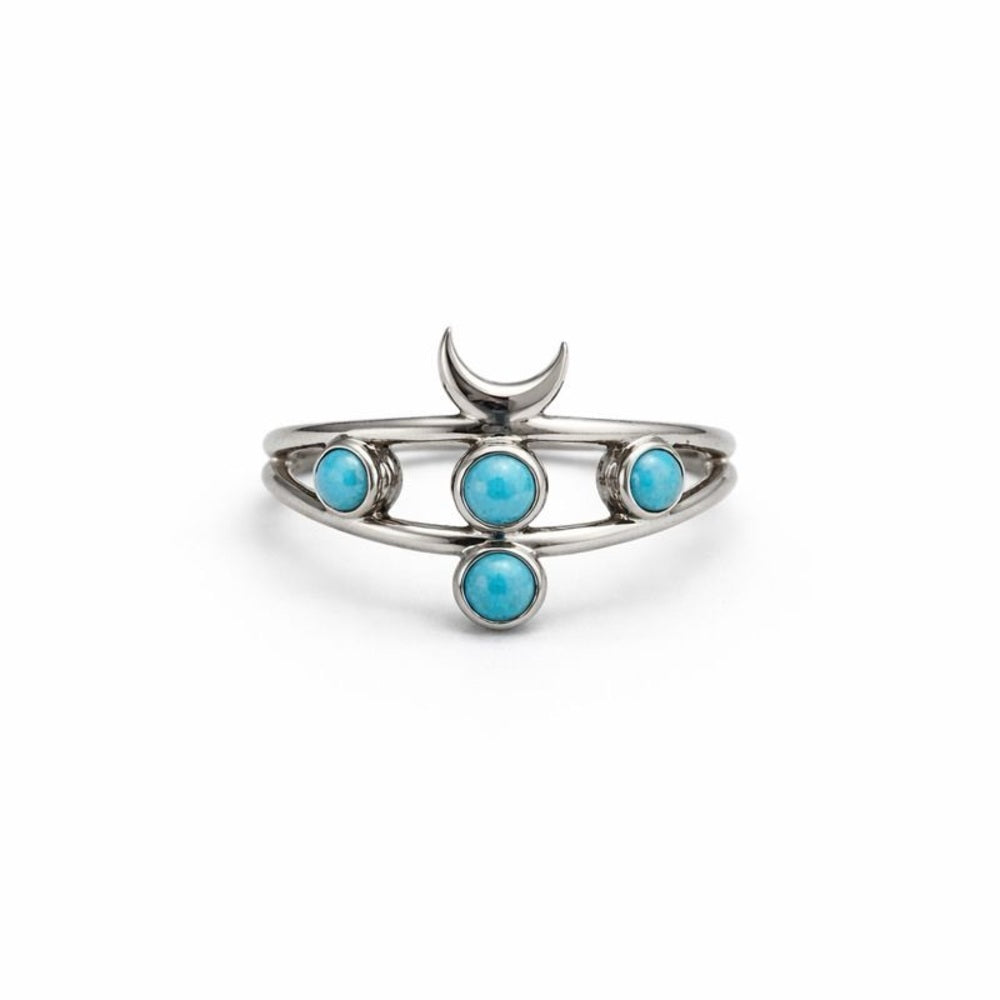 S925 Larimar Moon Ring