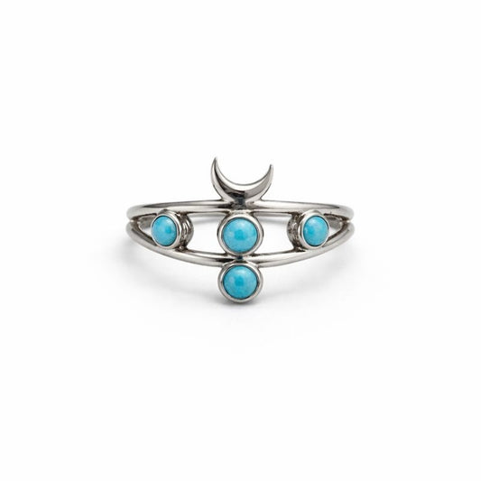 S925 Larimar Moon Ring
