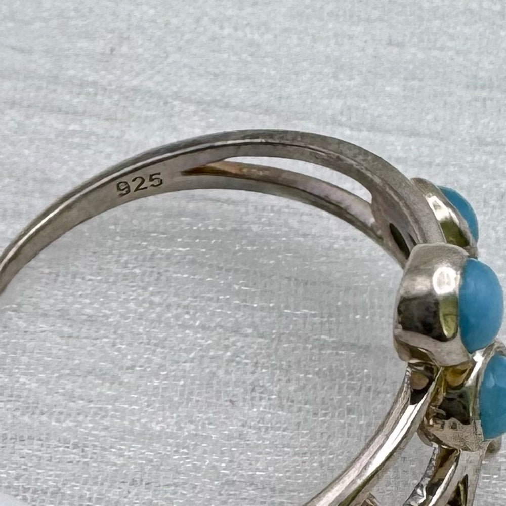 S925 Larimar Moon Ring