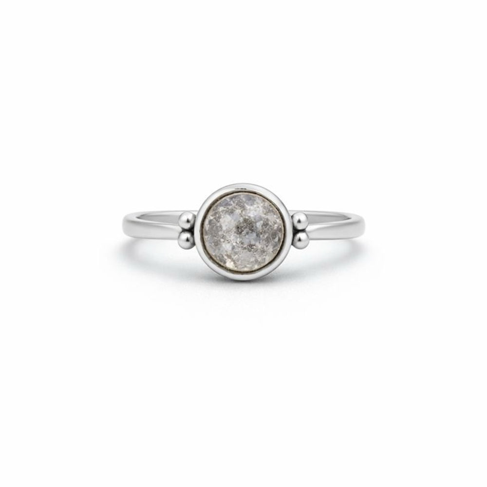 S925 Moonstone Circle Ring