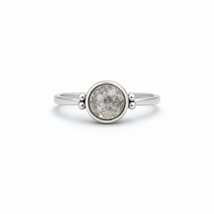 S925 Moonstone Circle Ring