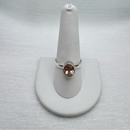 S925 Morganite Oval Ring