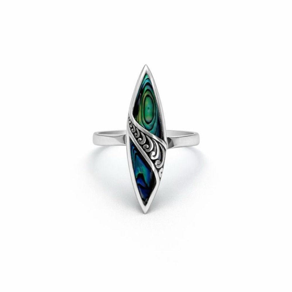 S925 Abalone Adjustable Ring