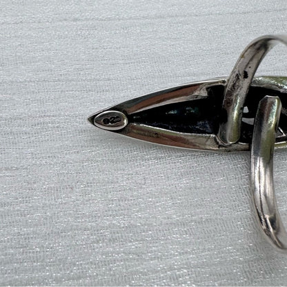 S925 Abalone Adjustable Ring