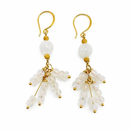#9151 S925 Moonstone Dangle Earrings