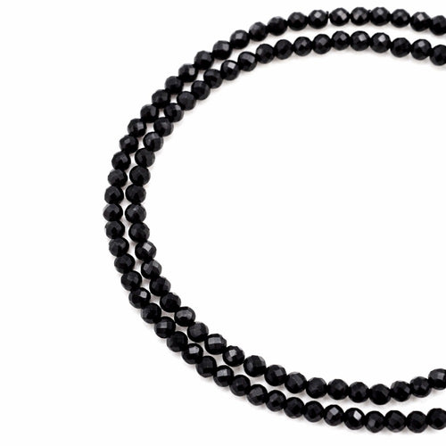 Black Spinel Beaded Gemstone Necklace