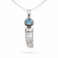 Swiss Blue Topaz & Freshwater Pearl Pendant