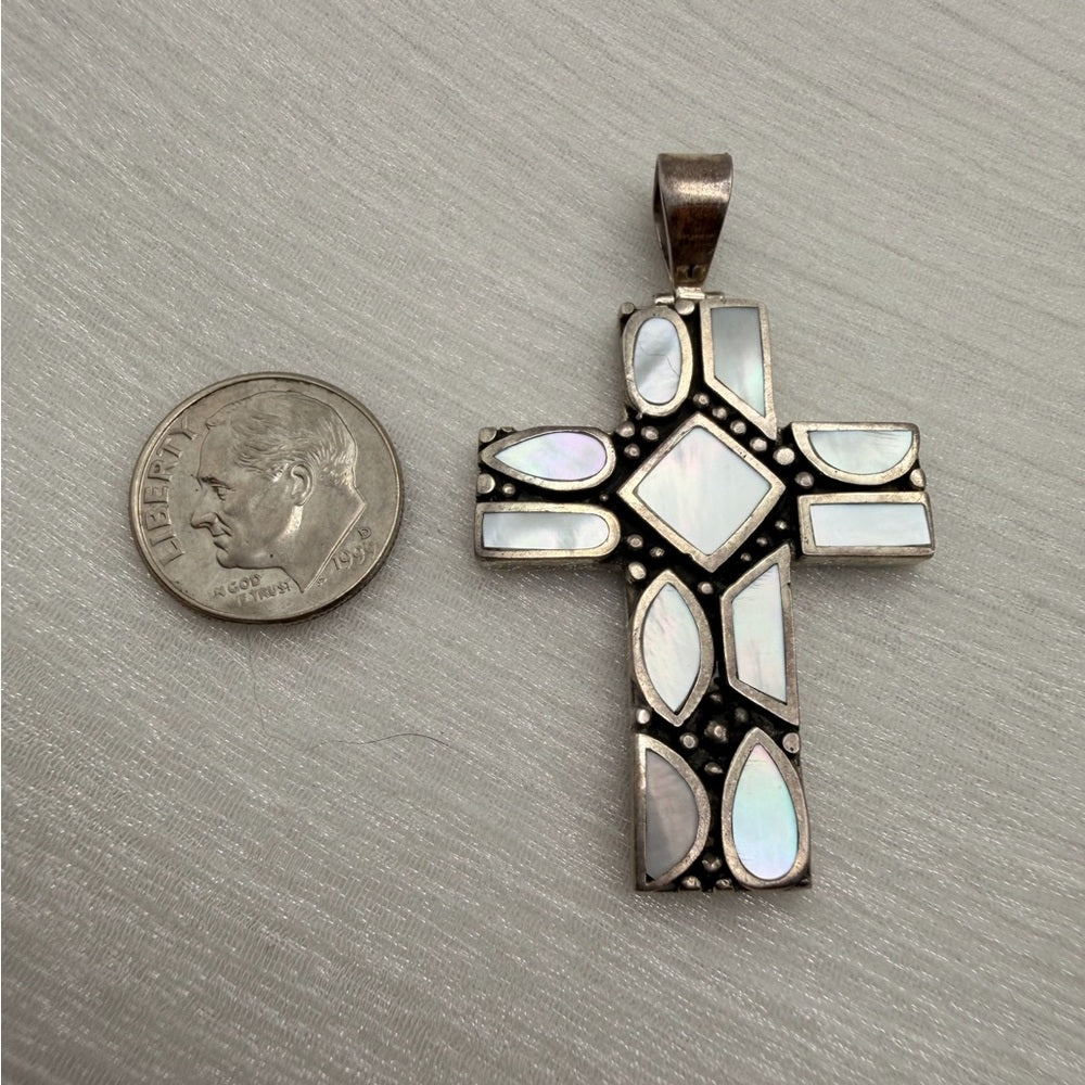 Mother of Pearl Cross Pendant