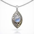 Moonstone Silver Detail Pendant