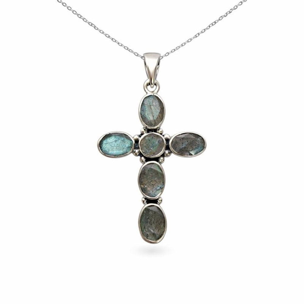 Labradorite Cross Pendant