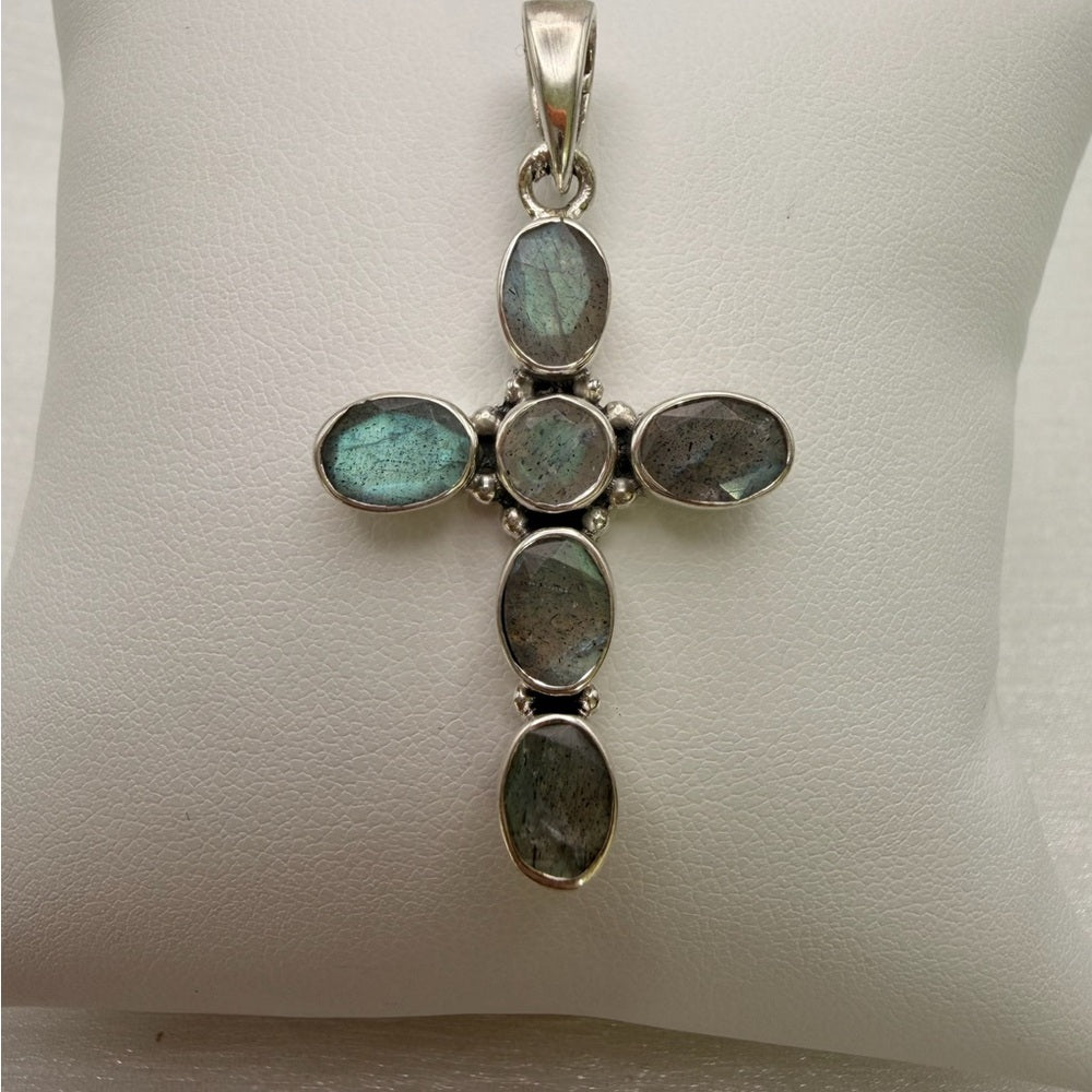 Labradorite Cross Pendant