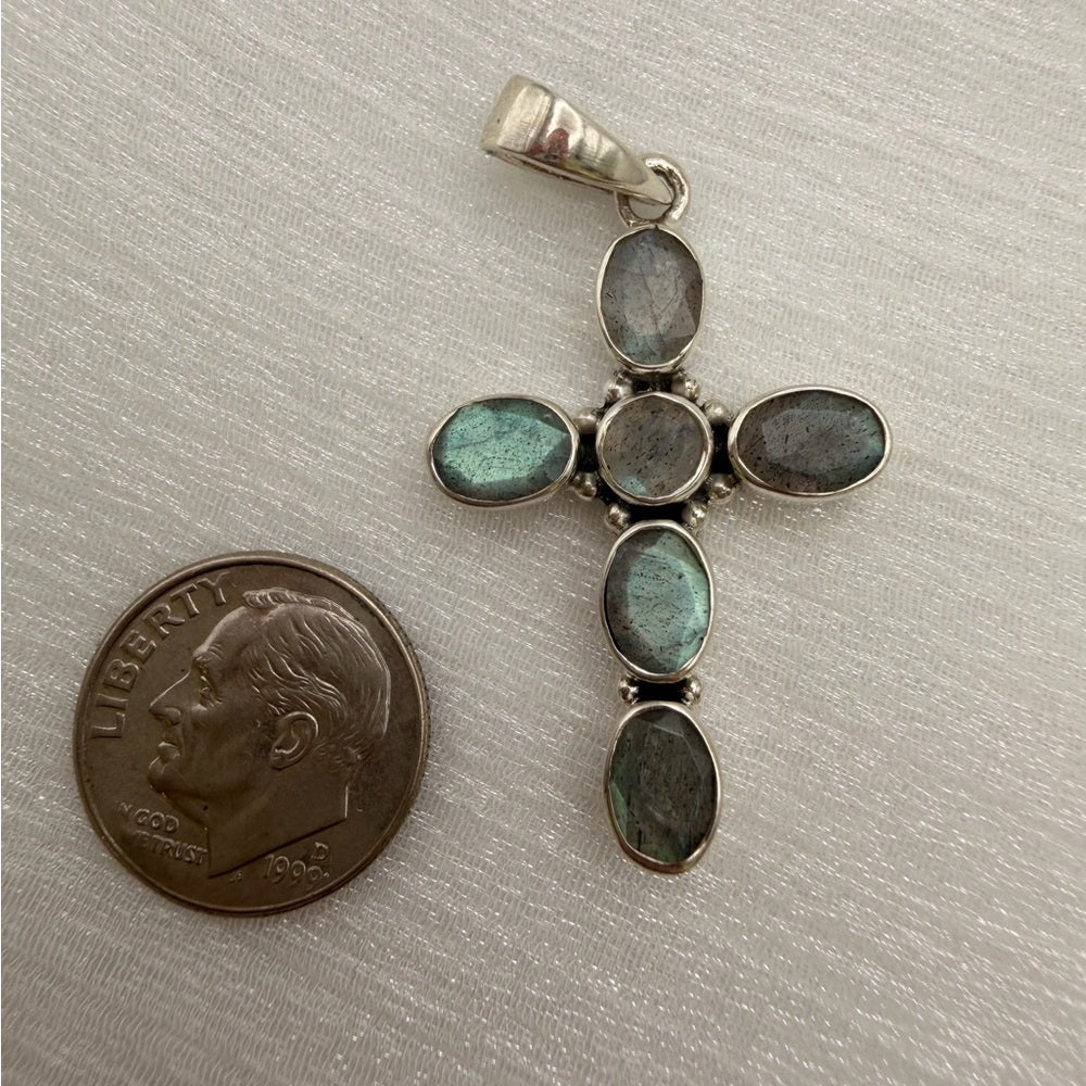 Labradorite Cross Pendant