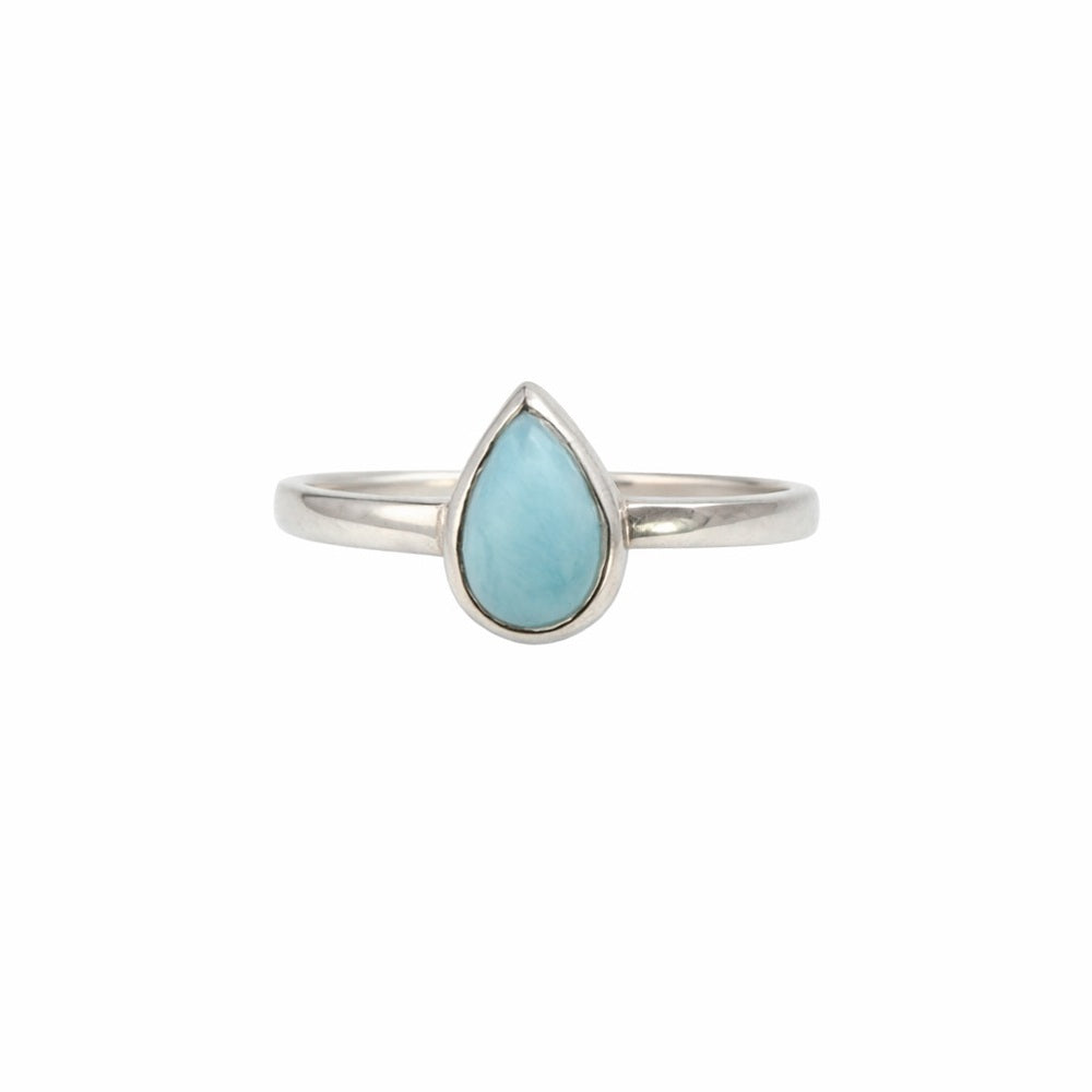 Larimar Teardrop Ring